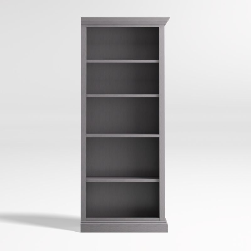 Cameo Dove Grey Open Bookcase with Right Crown