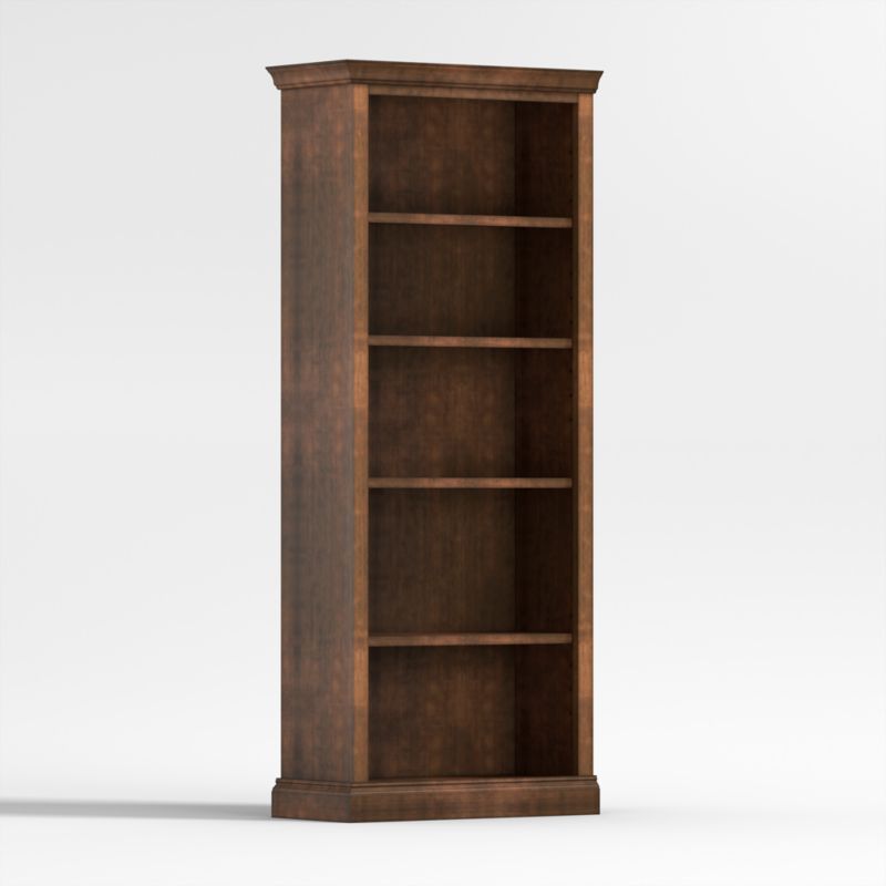 Cameo Nero Noce Open Bookcase with Left Crown