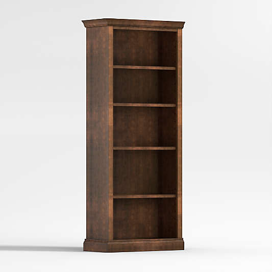 Cameo Nero Noce Open Bookcase with Left Crown