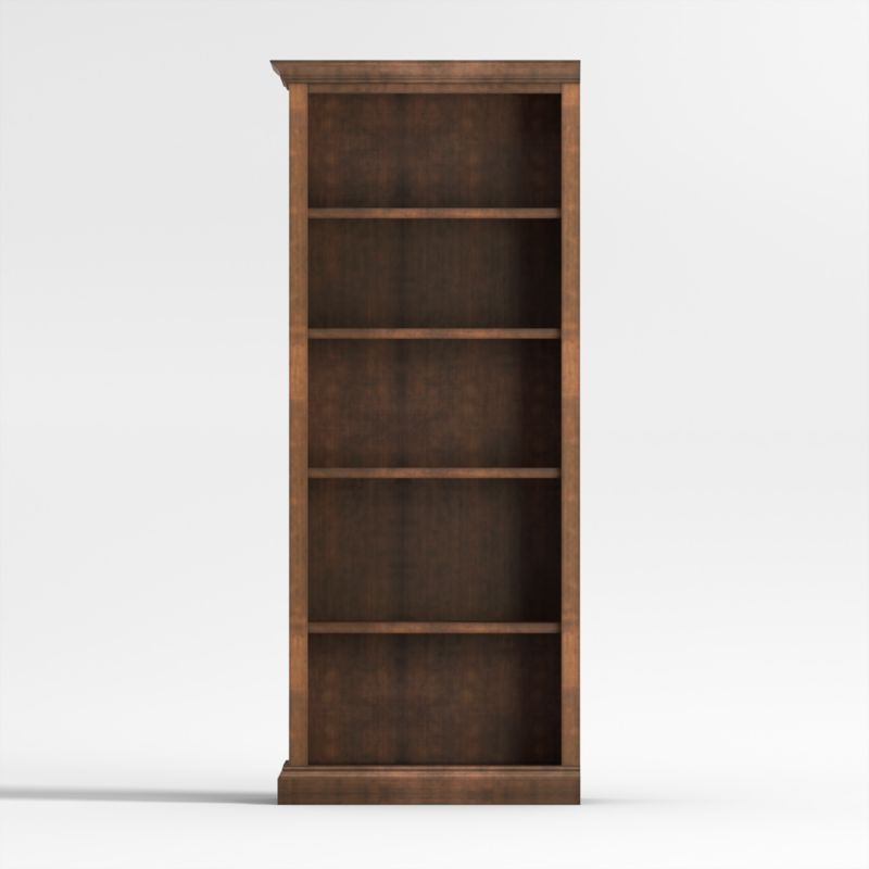 Cameo Nero Noce Open Bookcase with Left Crown