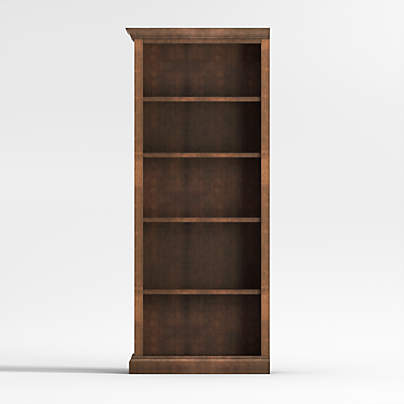 Cameo Nero Noce Open Bookcase with Left Crown