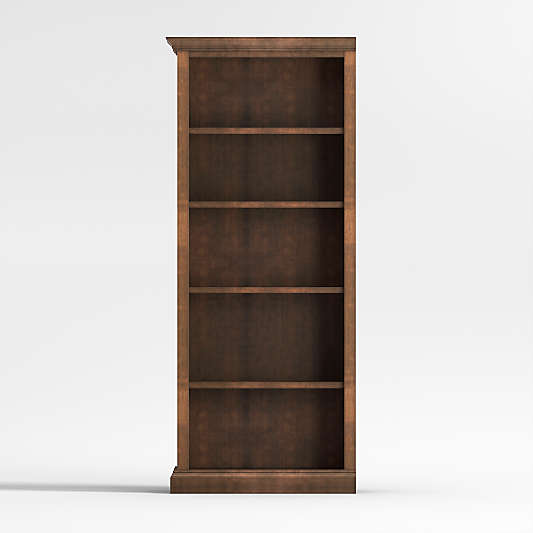 Cameo Nero Noce Open Bookcase with Left Crown