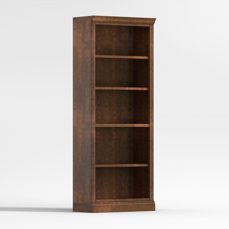 Cameo Nero Noce Open Bookcase with Middle Crown