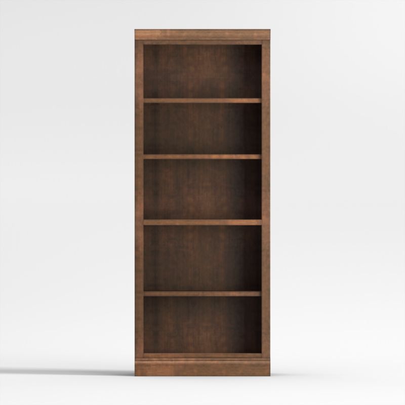 Cameo Nero Noce Open Bookcase with Middle Crown