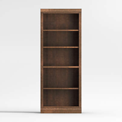 Cameo Nero Noce Open Bookcase with Middle Crown