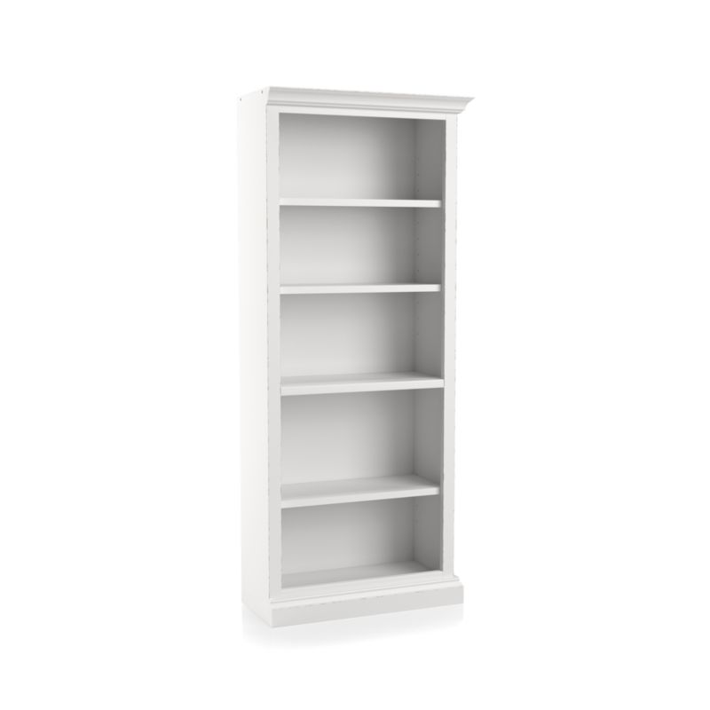 Cameo White Right Open Bookcase | Crate & Barrel