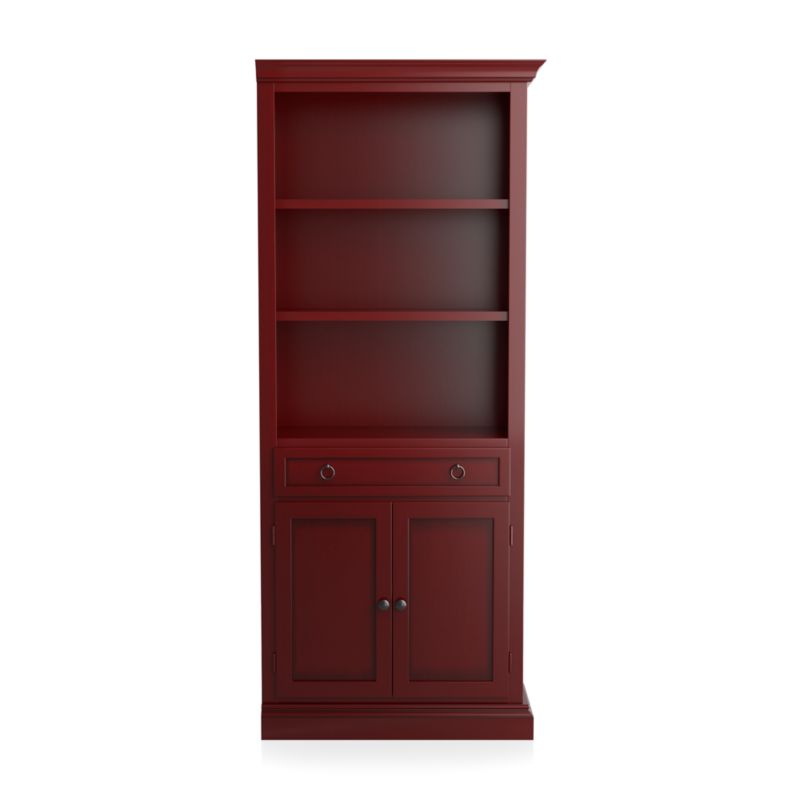 Cameo Red Right Storage Bookcase | Crate & Barrel
