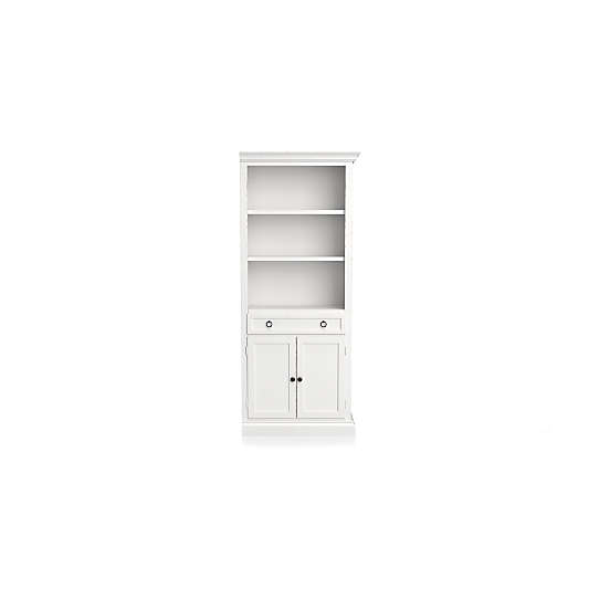 Cameo White Right Storage Bookcase