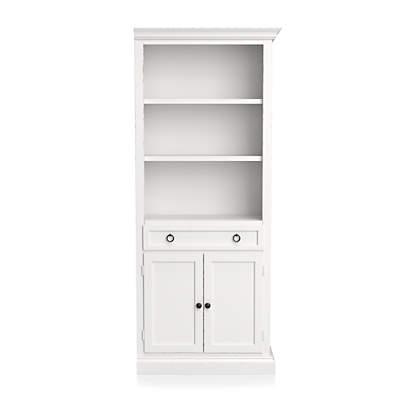 Cameo White Right Storage Bookcase