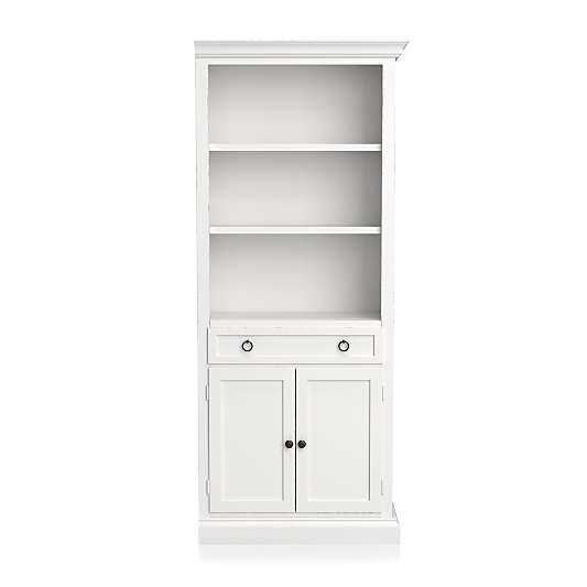 Cameo White Right Storage Bookcase