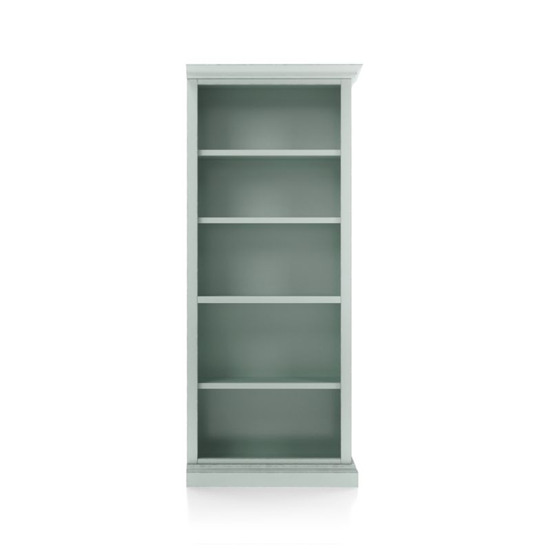 Cameo Blue Grey Open Bookcase with Right Crown