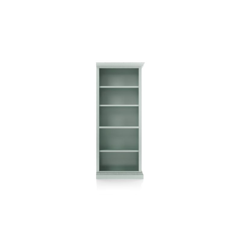 Cameo Blue Grey Open Bookcase with Right Crown