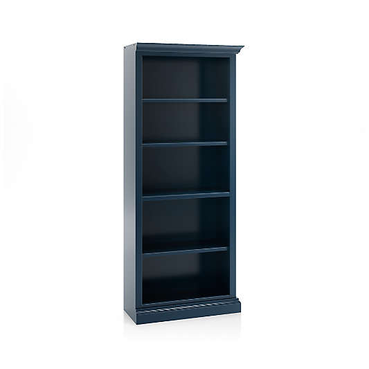 Cameo Indigo Open Bookcase with Right Crown