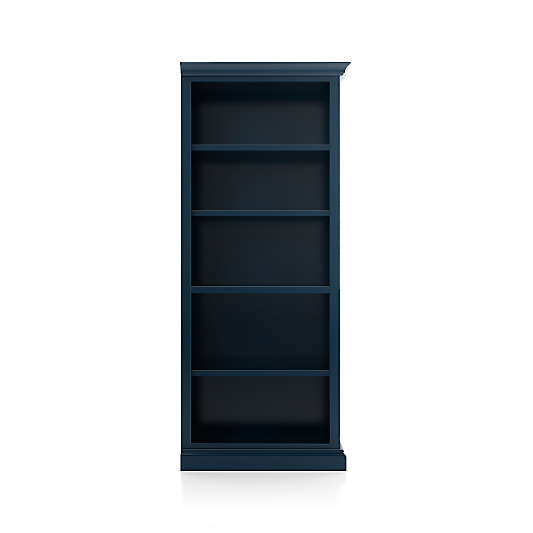 Cameo Indigo Open Bookcase with Right Crown