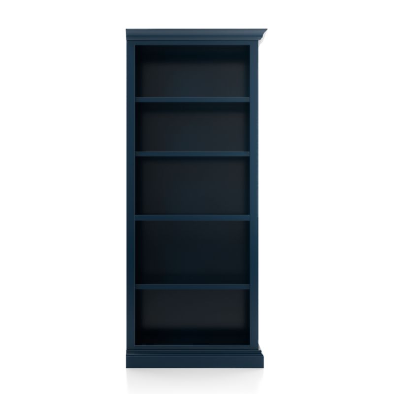 Cameo Indigo Open Bookcase with Right Crown