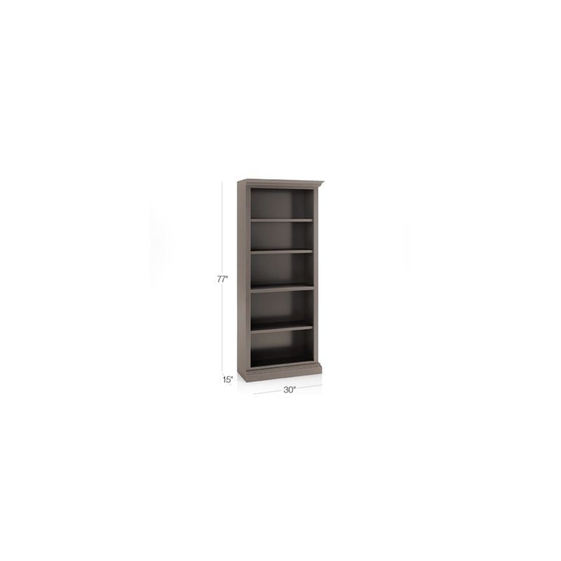 Cameo Grigio Open Bookcase with Right Crown