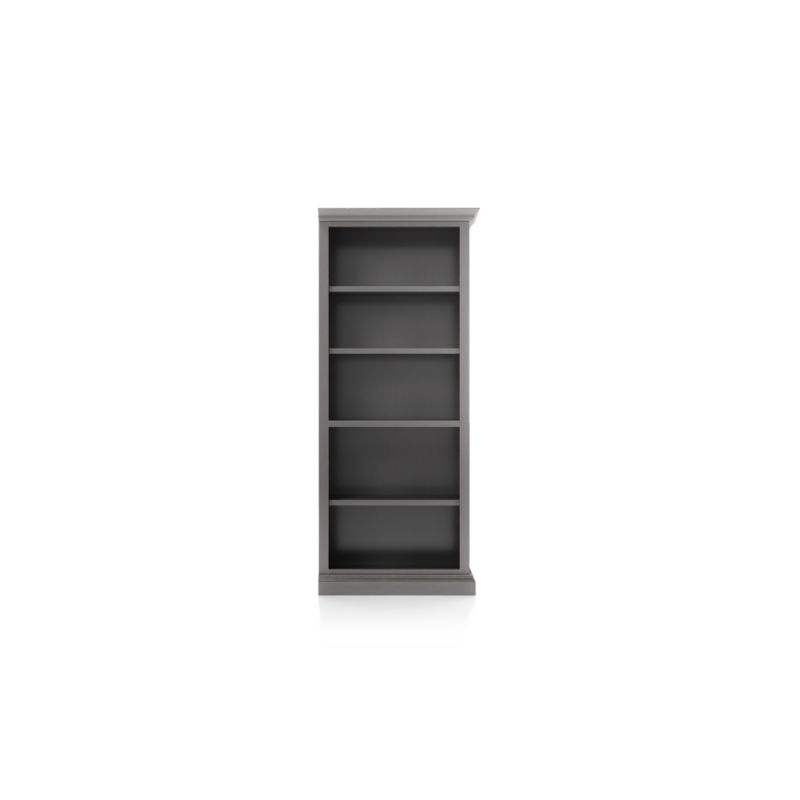 Cameo Grigio Open Bookcase with Right Crown