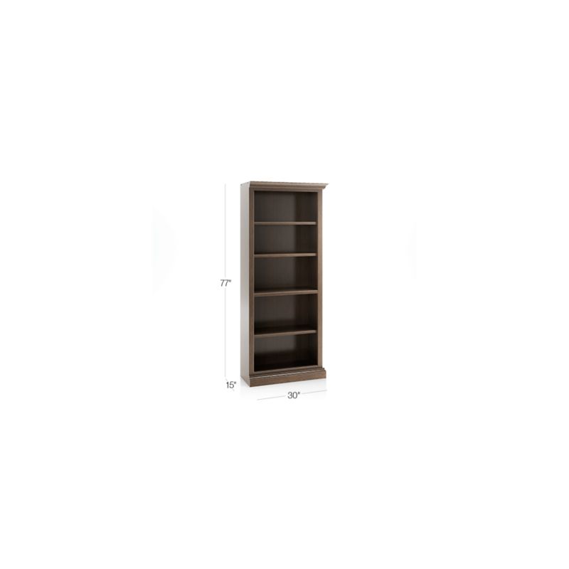 Cameo Pinot Lancaster Open Bookcase with Right Crown