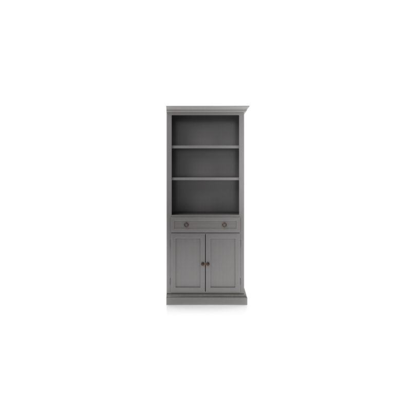 Cameo Grigio Storage Bookcase with Right Crown