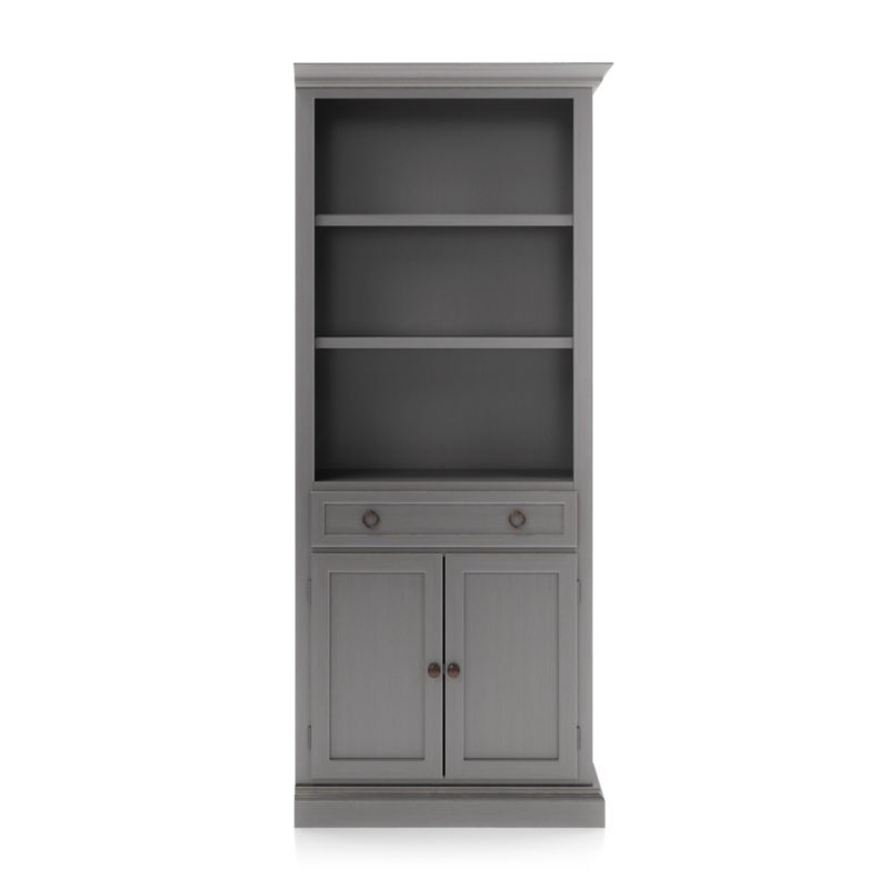 Cameo Grigio Storage Bookcase with Right Crown