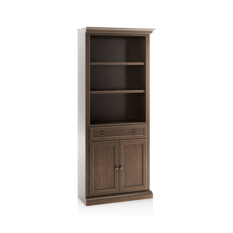 Cameo Pinot Lancaster Storage Bookcase with Right Crown