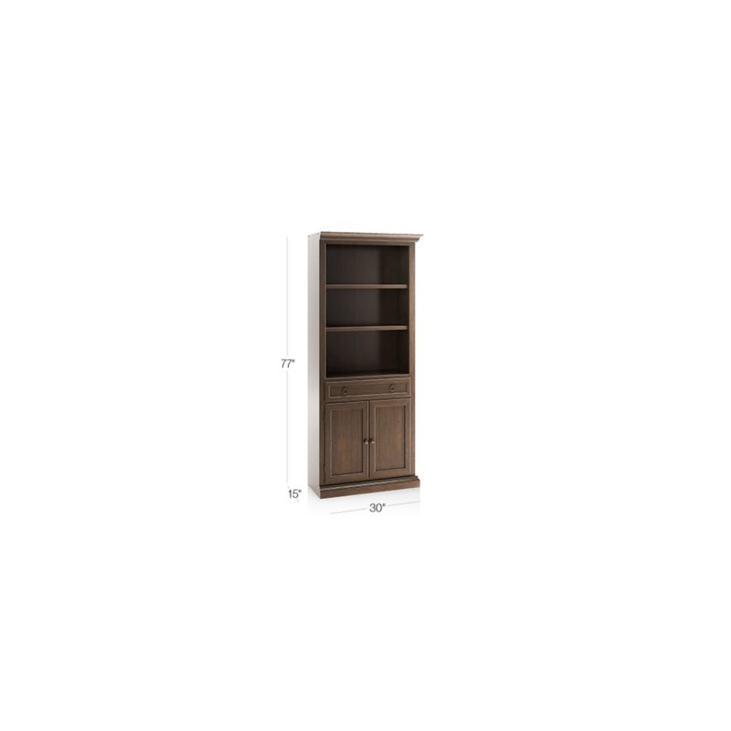 Cameo Pinot Lancaster Storage Bookcase with Right Crown