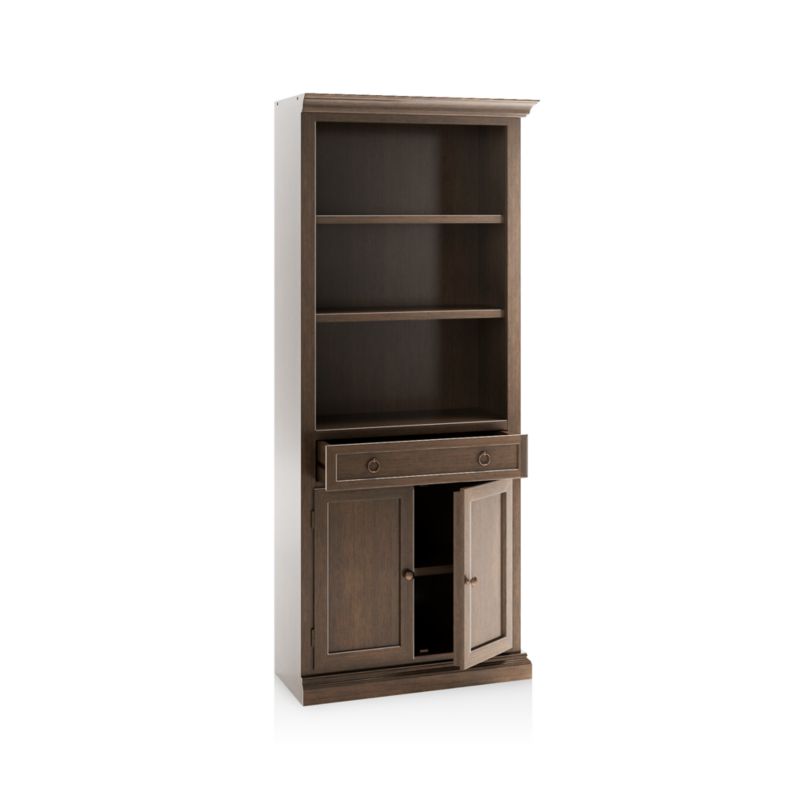 Cameo Pinot Lancaster Storage Bookcase with Right Crown