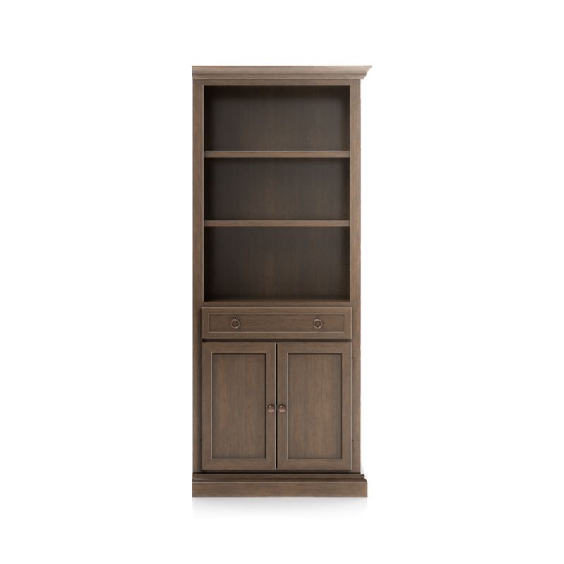 Cameo Pinot Lancaster Storage Bookcase with Right Crown