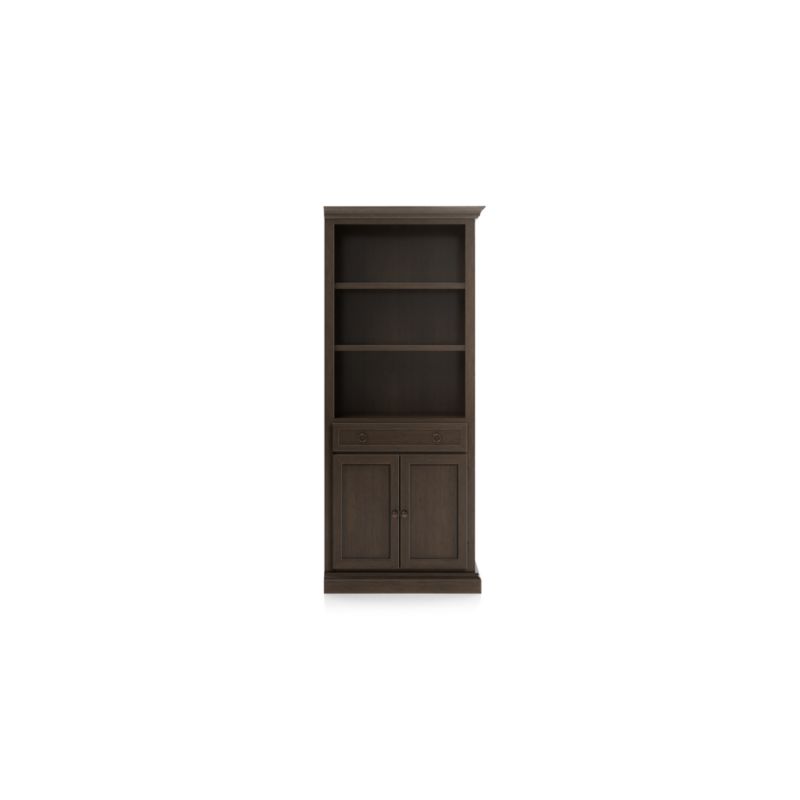 Cameo Pinot Lancaster Storage Bookcase with Right Crown