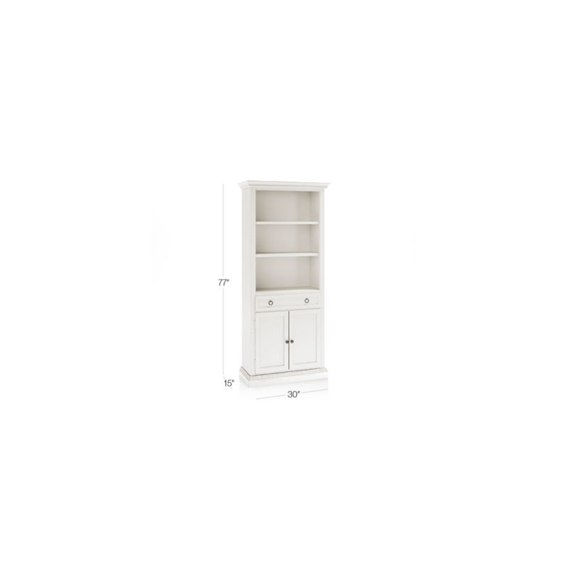 Cameo Dama Storage Bookcase with Full Crown