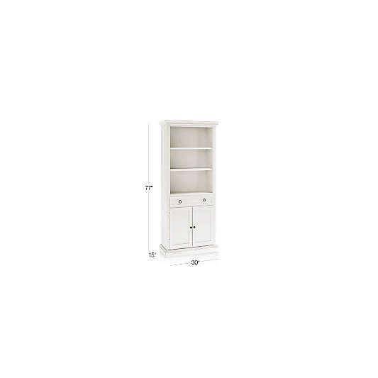 Cameo Dama Storage Bookcase with Full Crown