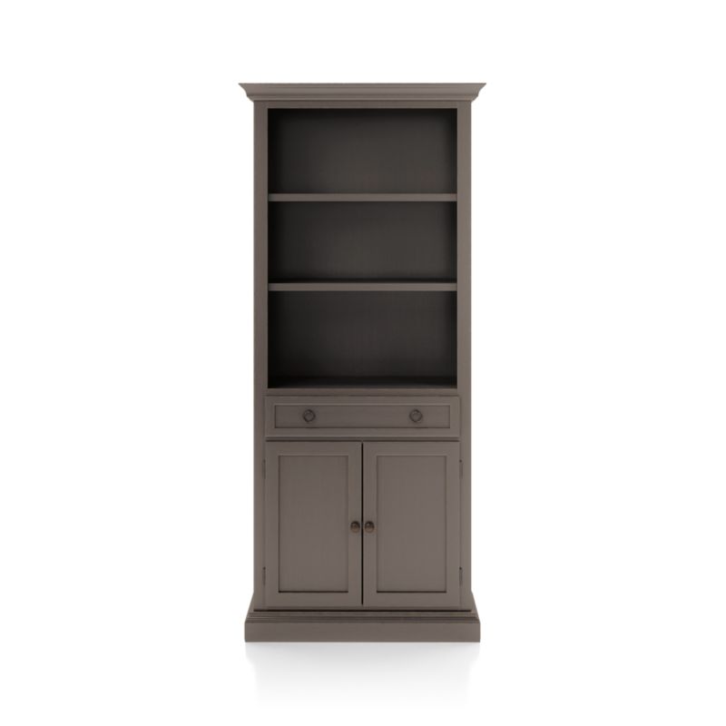 Cameo Grigio Storage Bookcase with Full Crown