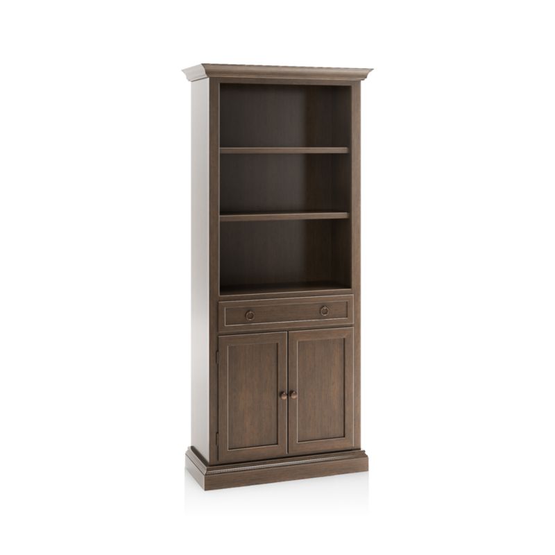 Cameo Pinot Lancaster Storage Bookcase with Full Crown
