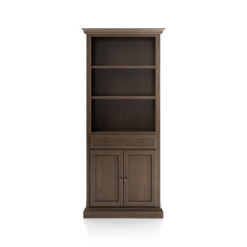 Cameo Pinot Lancaster Storage Bookcase with Full Crown