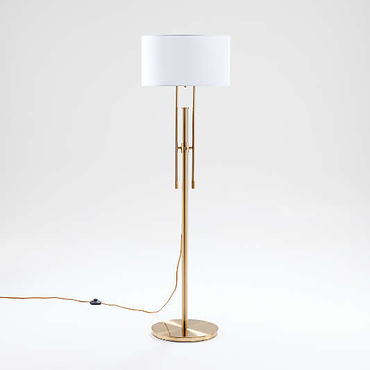 Cameron Brass Adjustable Floor Lamp