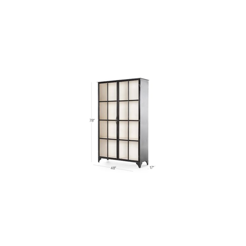 View Kedzie Black-and-White Storage Cabinet - image 2 of 12