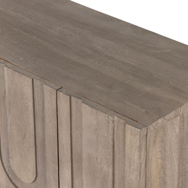 Camila Aged Grey Wood Storage Media Console