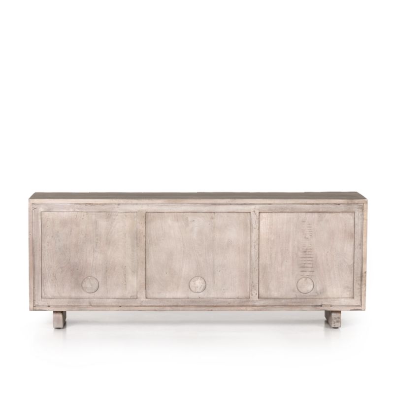 Camila Aged Grey Wood Storage Media Console