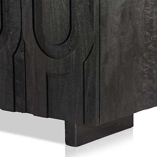 Camila 72" Aged Black Wood Storage Media Console