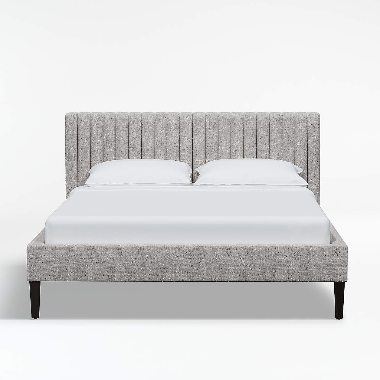 Camilla King Boucle Elephant Channel Bed | Crate & Barrel