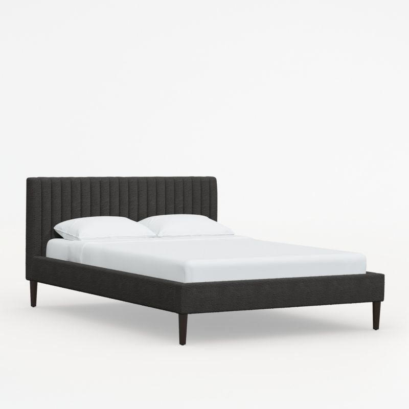 Camilla Queen Boucle Smoke Channel Bed - image 2 of 5