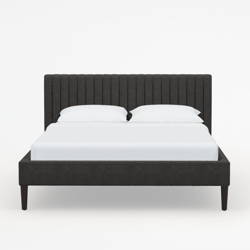 Camilla Queen Boucle Smoke Channel Bed - image 0 of 5