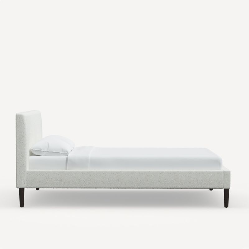 Camilla Full White Boucle Channel Bed - image 3 of 6