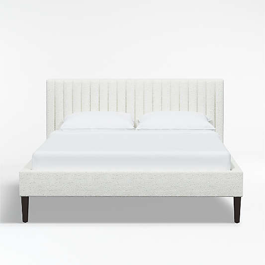 Camilla Twin White Boucle Channel Bed