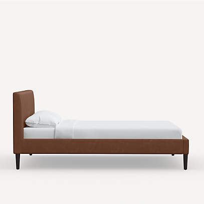 Crate and barrel 2024 leather bed