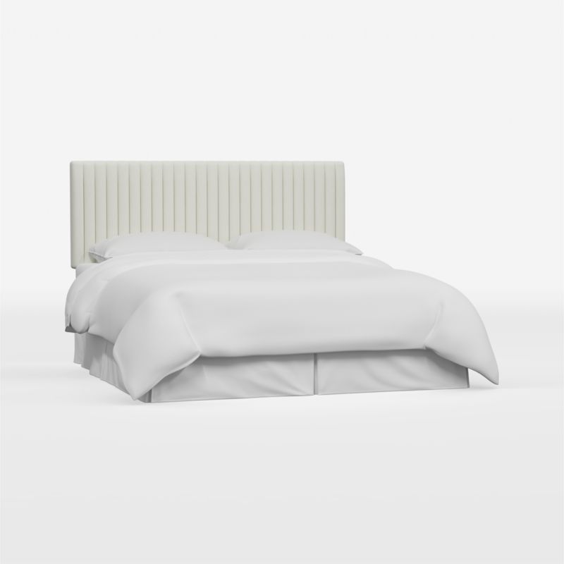 Camilla Linen White Upholstered King Headboard - image 2 of 7