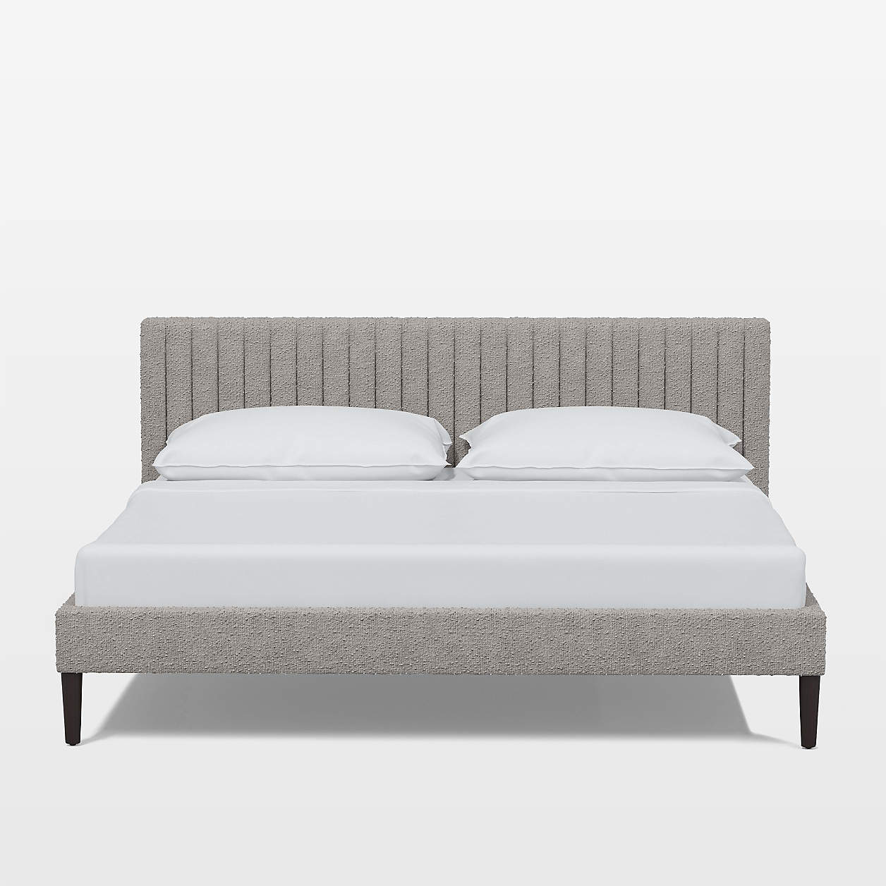 Camilla King Boucle Elephant Channel Bed | Crate & Barrel