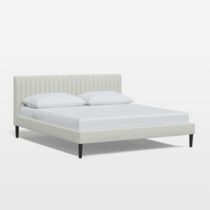 Camilla King White Boucle Channel Bed - image 3 of 10