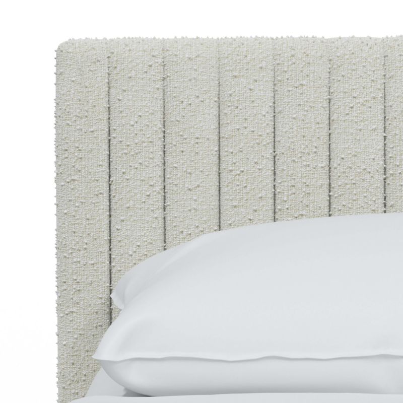 Camilla Full White Boucle Channel Bed - image 5 of 6