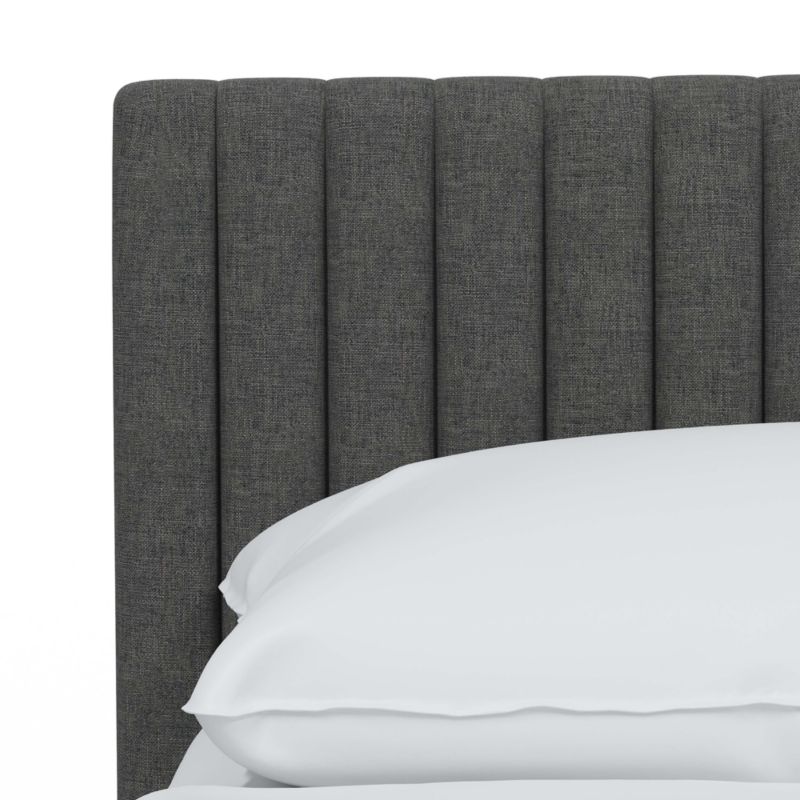 Camilla Full Linen Charcoal Channel Bed - image 5 of 6